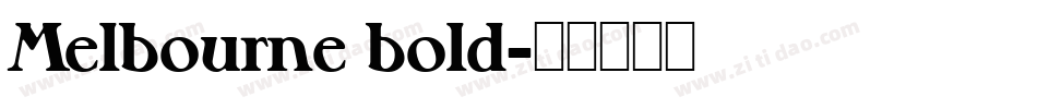 Melbourne bold字体转换